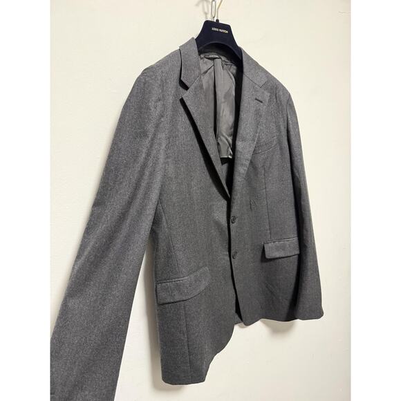 Prada Blazer Mens 54R Gray Wool Two Button Notch Lapel Made in Italy A38824 - Picture 4 of 16